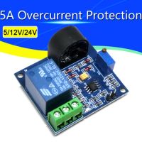 5A Overcurrent Protection Relay Module AC Current Detection Board 5V/12V/24V Relay ZMCT103C Current Transformer
