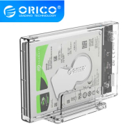 ORICO HDD Case 2.5'' SATA to USB 3.0 Transparent HDD Enclosure with Stand for SSD Disk HDD Box External Hard Disk Case 4TB MAX