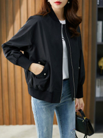 棒球服風衣外套女 2022秋季新款棒球服韓版寬松短款夾克上衣休閑短外套女設計感