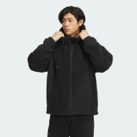 【adidas】ST MIX KNJKT IP4973 男 連帽 外套 亞洲版 運動 訓練 休閒 寬鬆 保暖 冬季 黑-XL