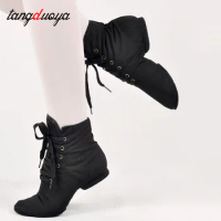 Women high top dance shoes Sports Jazz Dance Shoes Lace Up Dancing Boots Canvas Training dance shoes men Indoor/Outdoor