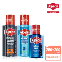 【Alpecin】咖啡因洗髮露 任選 250ml x2+咖啡因頭髮液200ml
