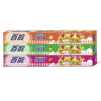 百齡Smiling Pukii兒童牙膏-草莓+青蘋果+水蜜桃(50g*3入組)