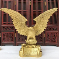 Copper eagle ornaments grand exhibition grand eagle wings living room office handicraft ornaments
