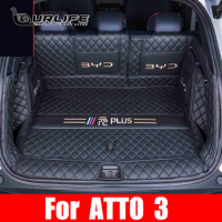 For BYD Atto 3 Yuan Plus 2022 2023 2024 Accessories Car Trunk Mat Leather Single Bottom Protection Cover Carpet Interior Pad