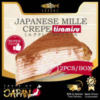 SAKANA |   Japanese Mille Crepe Tiramisu 12PCS -816G Dessert Sweets Cake