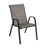 Outdoor Spring Dining Chairs High Back Metal Frame&amp;Breathable Fabric Patio Chairs for All-Weather,Suitable for Patio,Deck,Yard