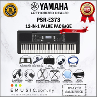 Yamaha PSR-E373 61-key portable keyboard value package (PSR E373/psre373)