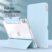 For iPad Case 9th 8th 7th Generation Pro 11 12.9 Cover Smart Pencil Holder Funda For iPad Air 5 4 iPad 10th Gen 10 9 2022 Cases