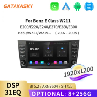GATAXASKY 8" Car Android Radio For Mercedes Benz E-class W211 E200 E220 E300 E350 E240 E280 CLSCLASS W219 Multimedia Carplay