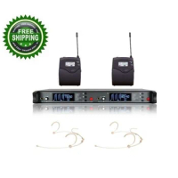 Professional UHF Dual Channel Handheld Karaoke Microphone Wireless mic Microphone System