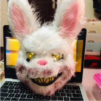 2020 New Wild Wolf Scary Halloween Mask Bloody Killer Rabbit Mask Teddy Bear Halloween Plush Cosplay Horror Mask For Kids Adults