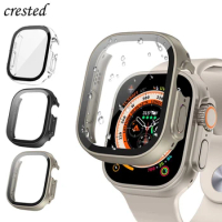 Waterproof Case for Apple Watch Ultra 2 Screen Protector Case 49mm Straight Edge Cover iWatch series 9 8 SE 7 44mm 40mm 45 41mm