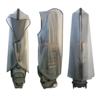 CRESTGOLF Golf Bag Rain Cover Hood with Zipper PVC Clear Rain Cover for Golf Bag &amp; Golf Push Carts &amp; Golf Club Protection Cover