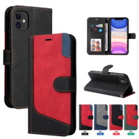 Multi colors Leather Wallet Phone Case For iPhone 15 14 13 12 Mini 11 Pro XS Max XR 7 8 Plus Flip Stand Cover 300pcs/Lot