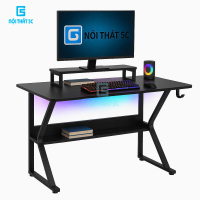 Bàn gaming, bàn làm việc Nội Thất 5C-model 1 bản nâng cấp tổng hợp sản phẩm được YÊU THÍCH chân sắt 