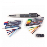 日本Pentel飛龍Multi 8合1顏色鉛筆組PH802ST(2mm筆芯;附筆芯削鉛筆器)製圖筆繪圖筆機能筆