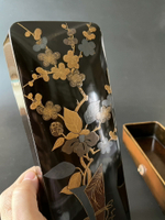 日本明治老漆器   高級金蒔繪文箱 長文箱 書狀箱  置物盒