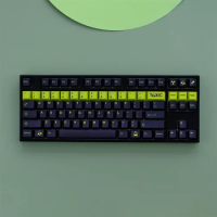 AjaxCat 129 Keys GMK TOXIC Clone PBT Keycaps Cherry MX Profile Green Black Keycap for Mechanical Keyboard Custom Key Caps Set