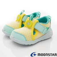 ★日本月星Moonstar機能童鞋-Carrot可機洗系列寬楦玩耍速乾鞋款1287黃(寶寶段)