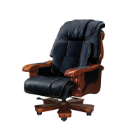柏蒂家居-比利高級半牛皮主管椅/辦公椅-86x59x130~134cm
