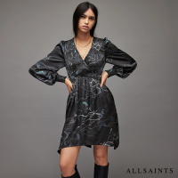 【ALLSAINTS】ESTA ANGELICA 印花短洋裝Black(常規版型)