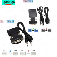 HD 1080P VGA to HDMI-compatible Converter Adapter With Audio For PC Laptop to HDTV Projector HDMI-compatible to VGA Adapter