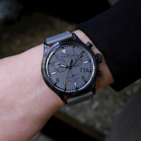 TIMEX xTODD SNYDER聯名限量Waterbury 雙眼計時腕錶-灰/42mm
