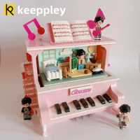 Genuine Keeppley building blocks Jay Chou model Zhou classmate piano toys creative ornaments for boys and girls birthday gifts