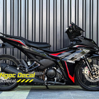 Tem rời ZR dán xe Exciter 155 Ex155 màu Đen Bóng