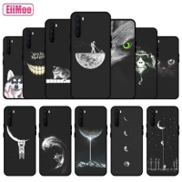 EiiMoo Silicone Phone Case For OnePlus Nord Fashion Cute Cartoon Flower Pattern For One Plus Nord TPU Matte Thin Black Cover