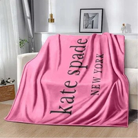 Fashion brand logo K-Kate-Spade plush blanket Fashion home sofa bed decoration Portable picnic gift blanket