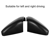 碳纖維紋理後視鏡蓋更換適合 MK7 MK7GTI MK7.5 Touran
