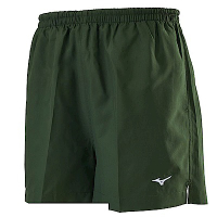 Mizuno [J2TBAA5638] 男 短褲 路跑褲 單層 平織 運動 透氣 舒適 短版 美津濃 綠