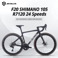 SAVA F20 Road Bike Carbon Racing Bike Complete Bicycle Carbon Bike with Latest SHIMANO R7120 24 Speeds Group Sets