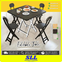 Foldable Table / Chair Stools Dining Table Folding Portable Tall Square Modern Set 80x80cm
