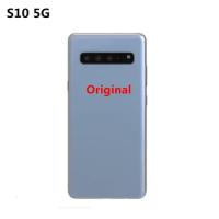 Ori Rear Back Glass For Samsung S10 5G Battery Cover Door Housing With Camera Lens Frame