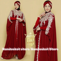 Kaftan Premium Wanita Big Size Extra Jumbo Fit XXXXL Cello Kaftan Modern Mewah dan Elegan