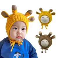 寶寶帽子 鹿角造型針織保暖毛線帽 88807
