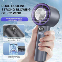 Malaysia's Top Pick! Handheld Bladeless Mini Fan - 120 - Level Wind Adjustment, Powerful Rechargeabl