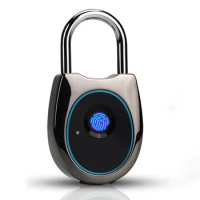 Fingerprint Padlock, Keyless Smart Biometric Fingerprint Door Lock for School Gym Locker, Ultra Light Thumbprint Lock
