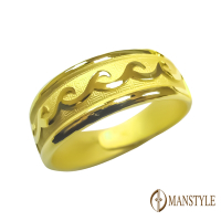 MANSTYLE 烈愛狂潮 黃金戒指 (約2.43錢)