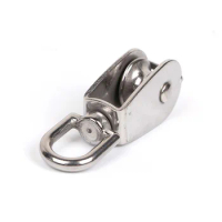 1PC Swivel Single/Double Wheel M15/M20/M25 Lifting Wheel Tools Lifting Rope Pulley Stainless Steel Crane Pulley