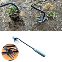 30cm Mini Alat Pencabut Rumput Liar Di Halaman Rumah / Sekop Berkebun Empat Garpu / Garpu Tanaman Mu
