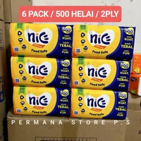 (PAKET 6 PACK) TISSUE NICE FACIAL 500 HELAI 250 Sheet 2 Ply Tisu Tisue Tissu Wajah NICE 500 Kemasan 