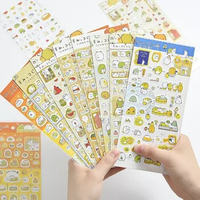8 Sheets Cartoon Cute Sumikko Gurashi Gilding Paper Stickers DIY Scrapbooking Journaling Bear Penguin Cat Stationery Sticker