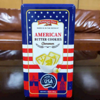 Bánh Quy Bơ American Butter Cookies Chessmen Hộp Thiếc 206g, BÁNH KẸO TẾT B216