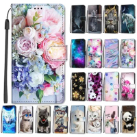 Flower Pattern Flip Case For Huawei Honor X6A X7A X8A X9A X6 X7 X8 X9 A HonorX6A Wallet Leather Phone Cases Stand Book Cover Bag