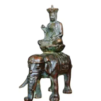 Creative Metal Buddha Statue Elephant Bodhisattva Statue Modern Art Sculpture Decoration Buddha Statue Collection Figurines