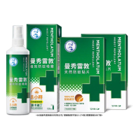 【曼秀雷敦】強效防蚊戶外組(派卡瑞丁噴霧120mL+貼片24片)